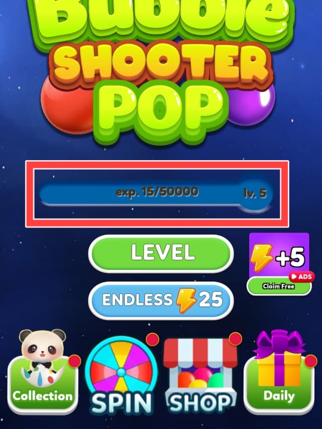 Bubble Pop Shooterのクリア画面