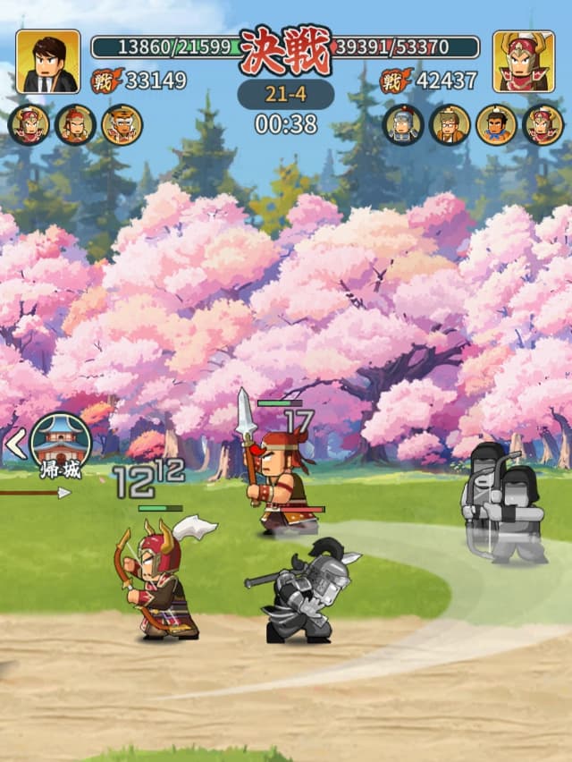 バリバリ大作戦のステージ戦闘画面スクリーンショット