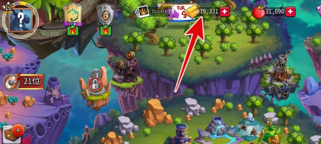 Monster Legendsのゲーム画面260000ゴールドが貯まった