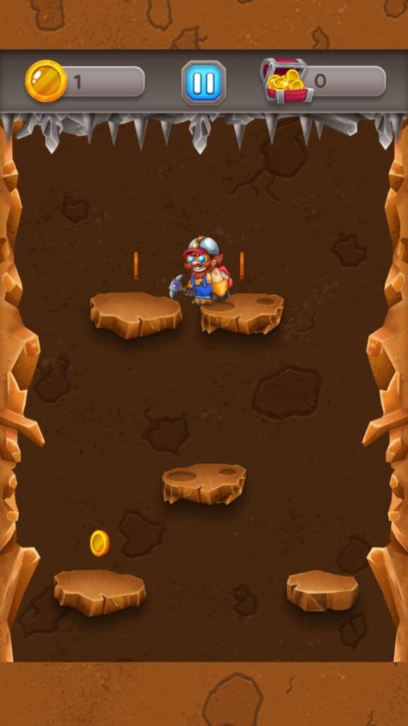 Gold Minerのミニゲームプレイ画面