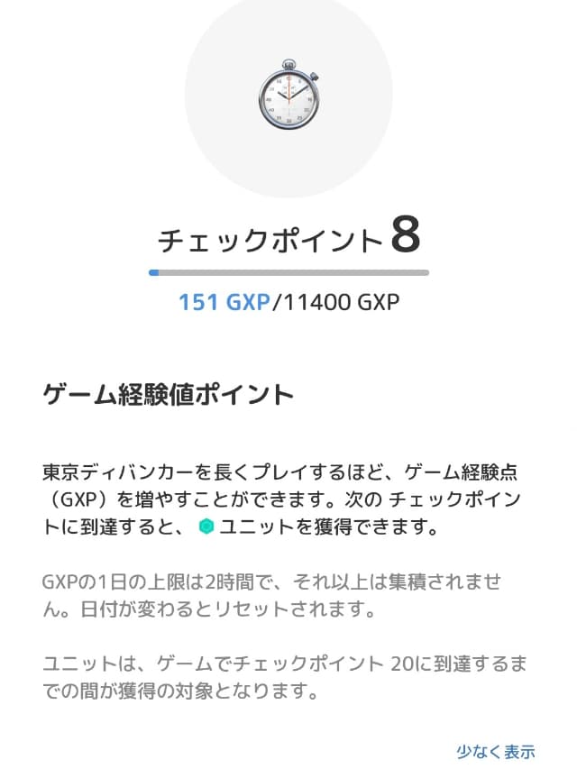 チェックポイントの説明画面