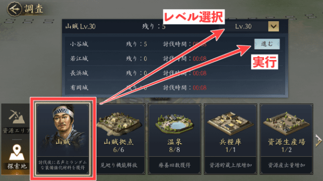 山賊を討伐するやり方を図で説明