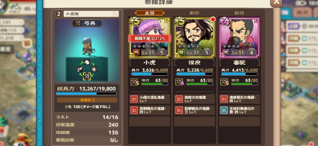 土地レベル9に初勝利したときのサブ部隊