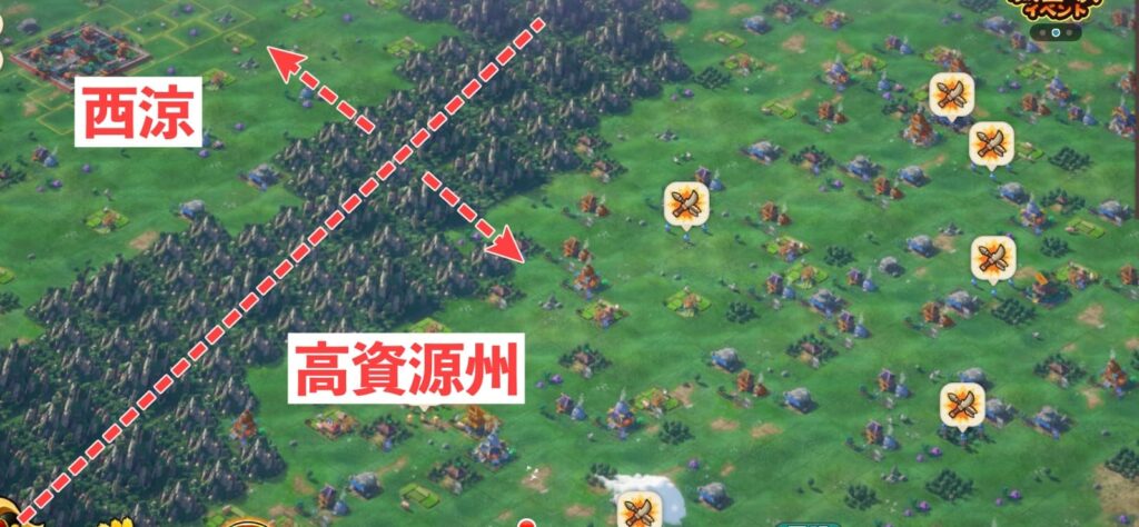 高資源州と通常エリアを区別したマップ図