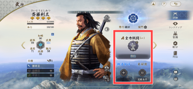 武将の戦法を図示