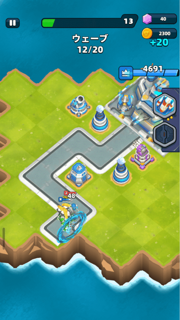 タワーディフェンスプレイ中