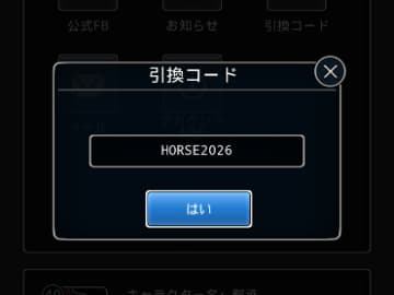 天地英雄伝の引換コード入力画面