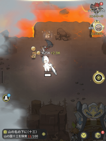 敵の撃破による経験値獲得