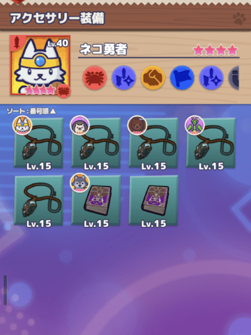 アクセサリーの装備