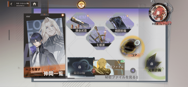 仲間の支援の育成メニュー